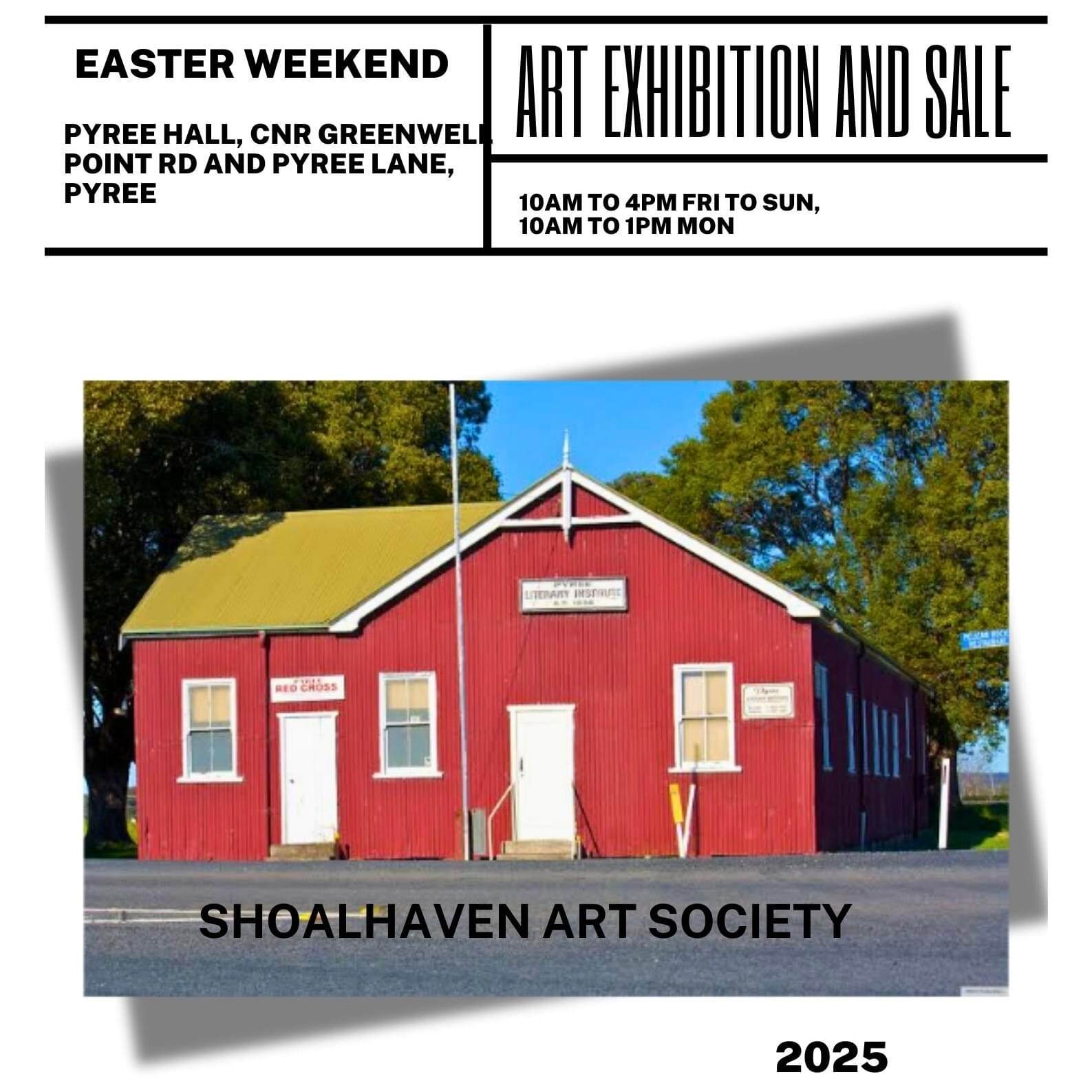 White Black Modern Art Exhibition Poster