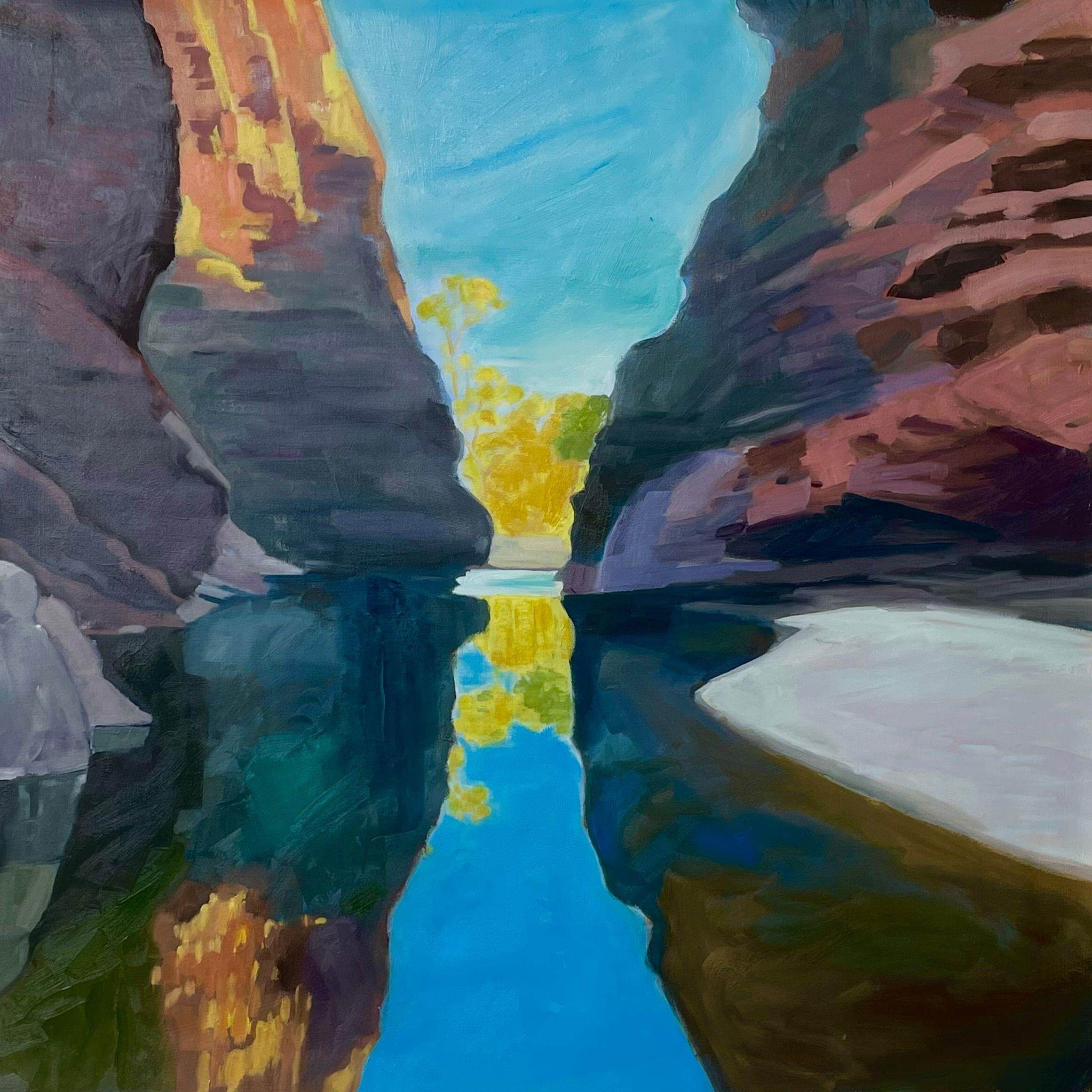 Patrice Wills_Opening_oil on polyester_80 x 80cm 