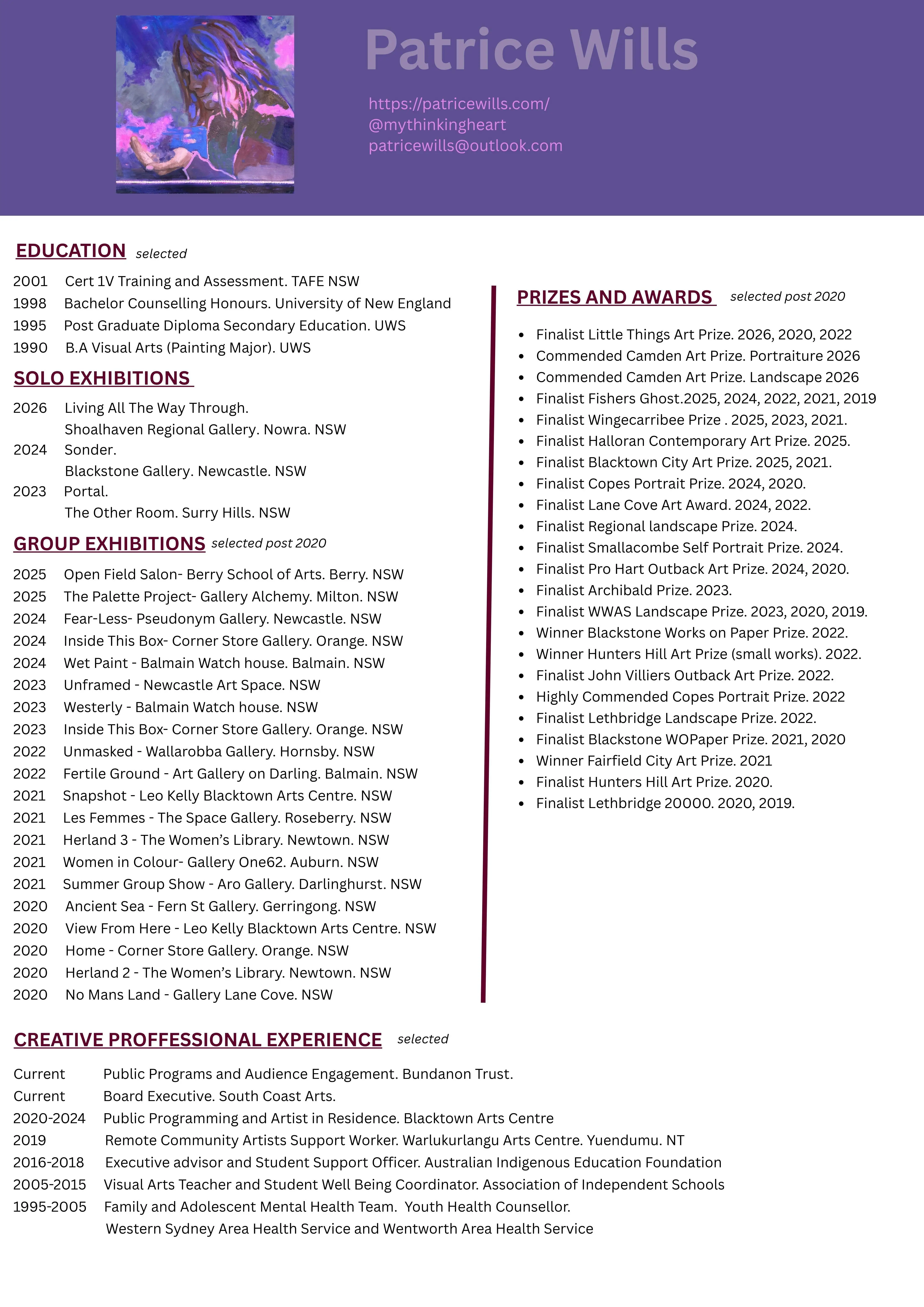 Artist CV