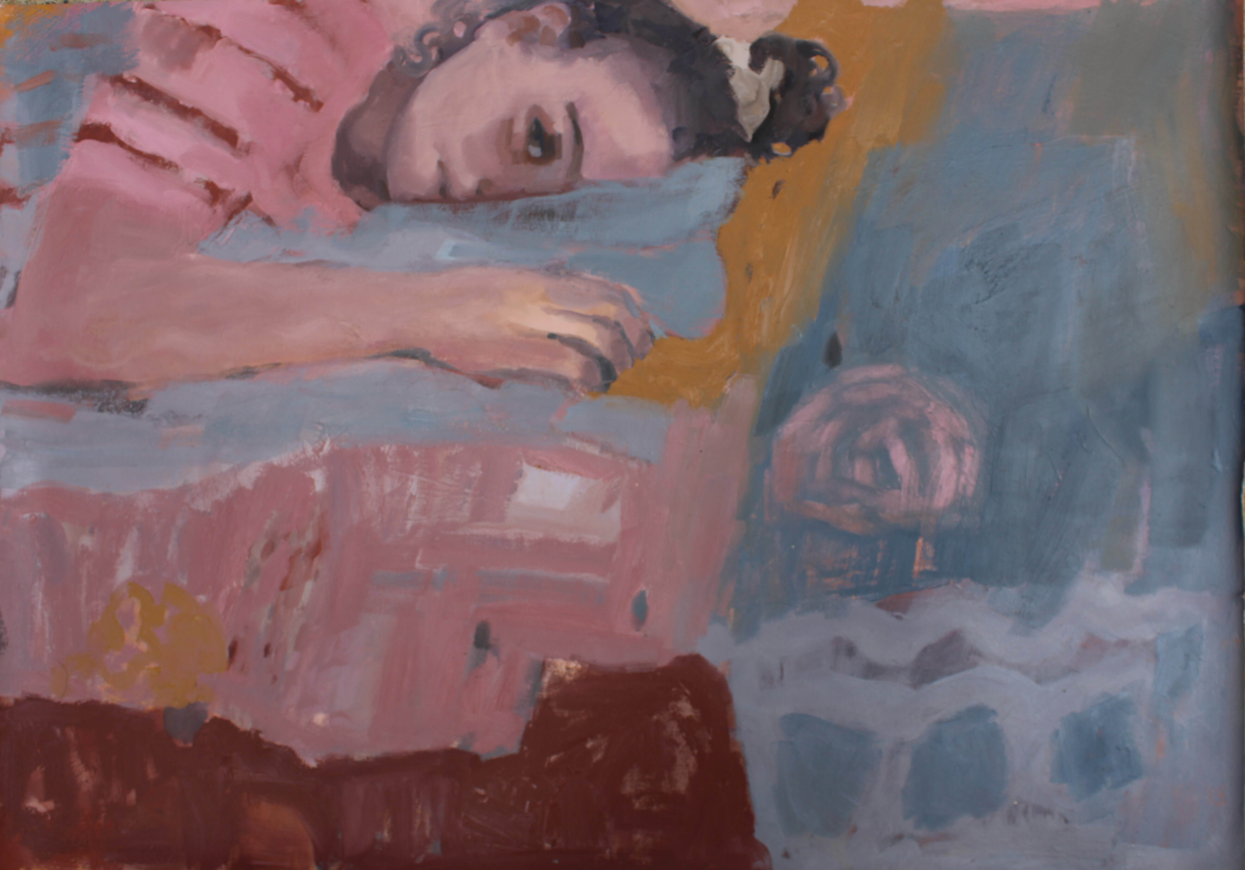 Patrice Wills_The Rocky Bed_2021_oil on polyester_85 x 60cm