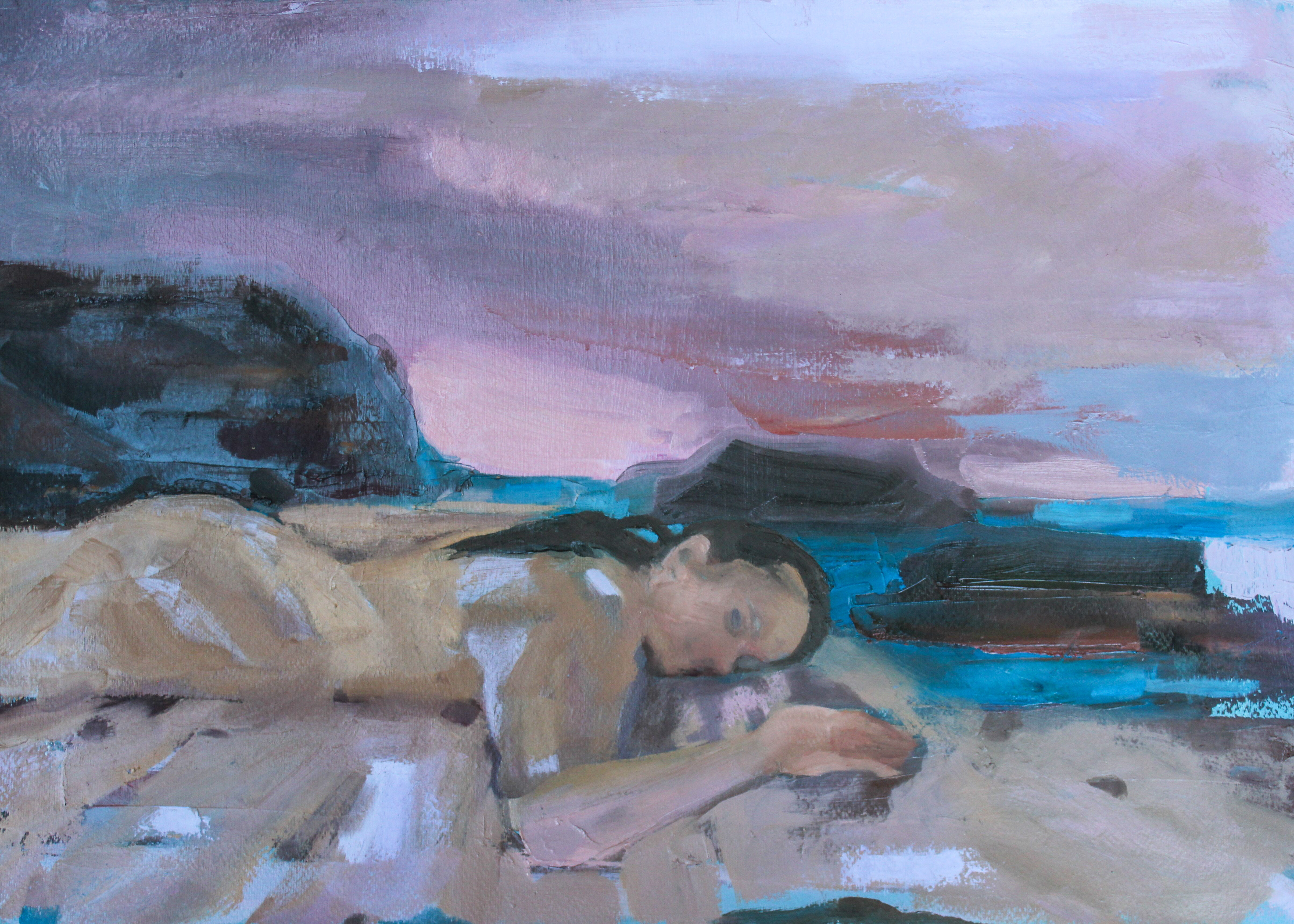 Patrice Wills_The Heavy Compassion-oil on paper_50cm x 35cm