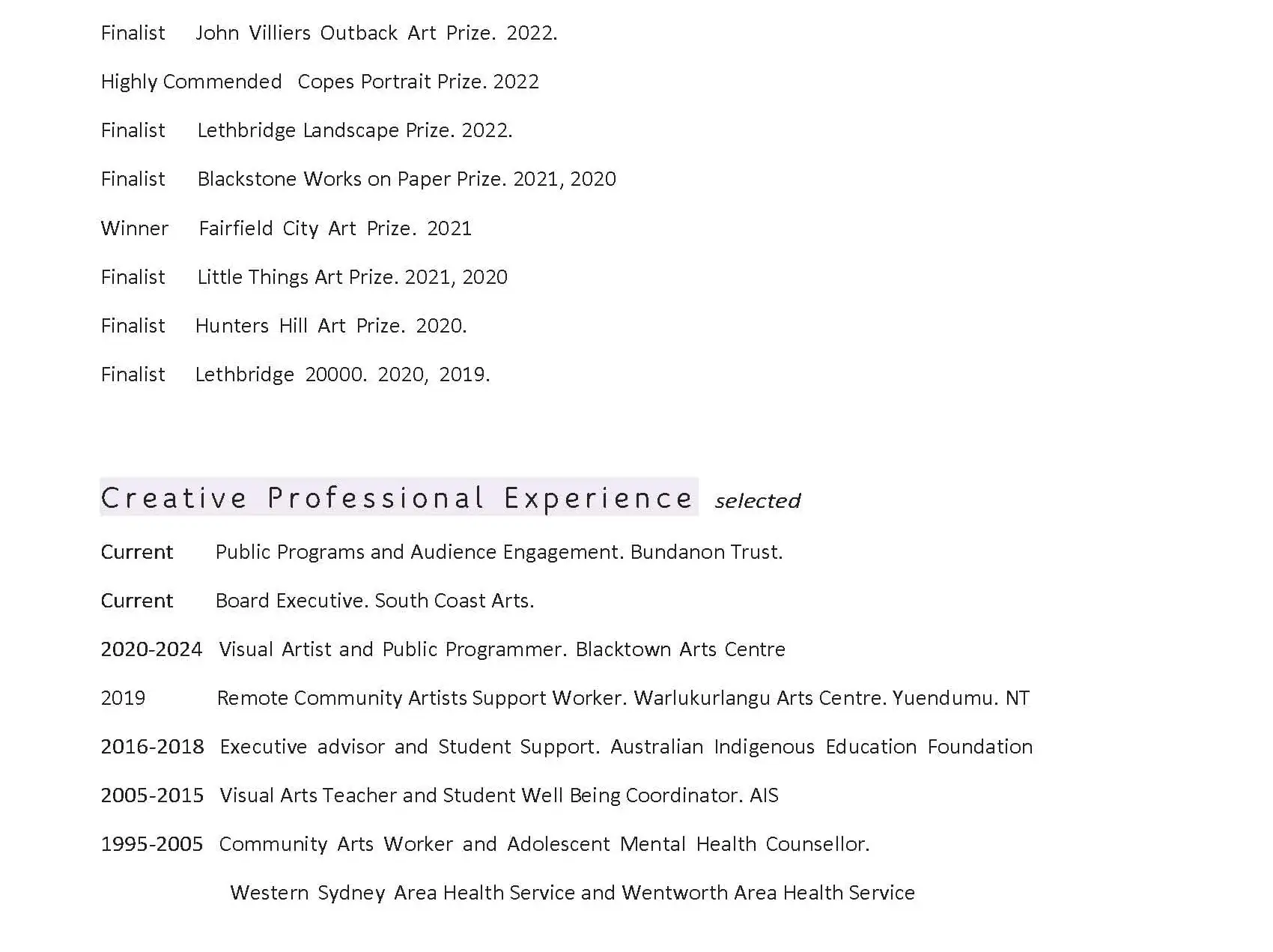 Artist Bio and CV Patrice Wills_Page_3 (Edit)
