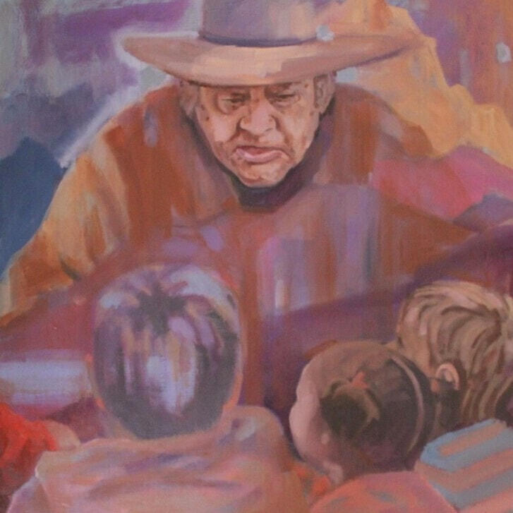 StoryTeller_oil on linen_50cm x 50cm
