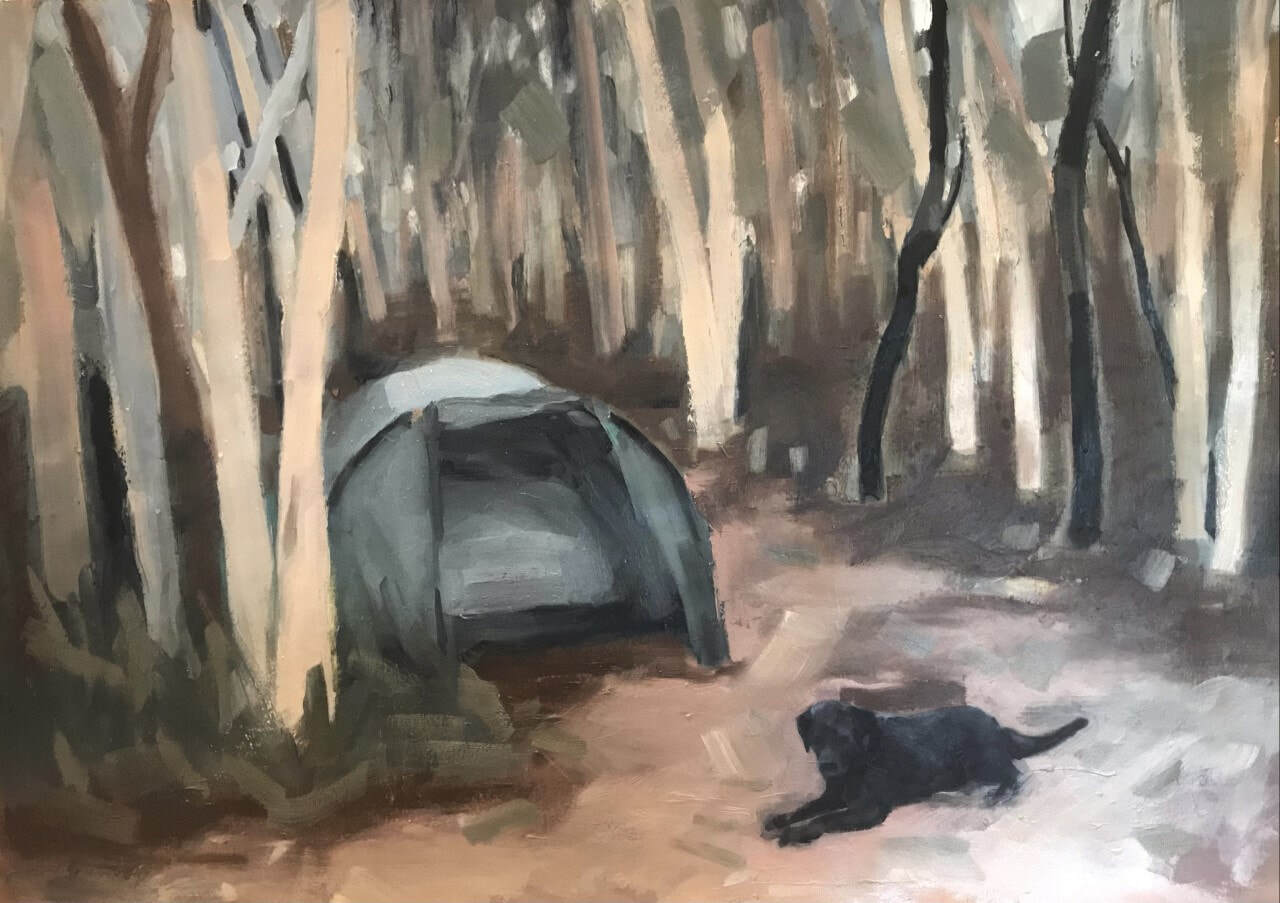 Hill End study (campsite)