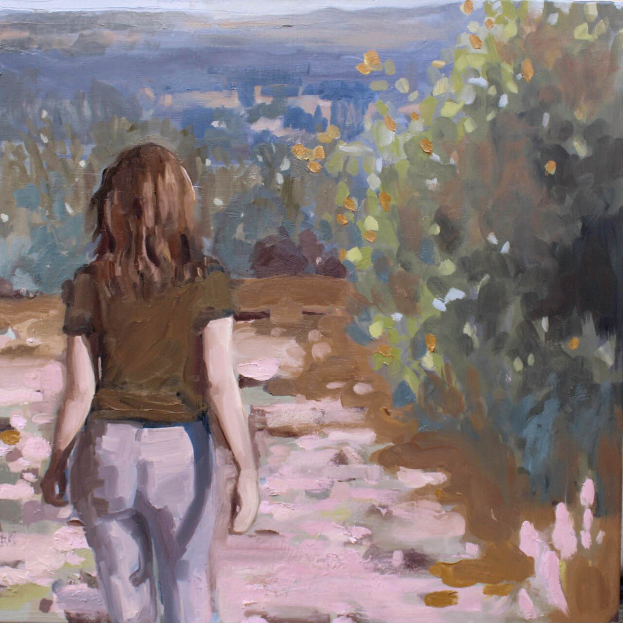 Patrice Wills_ Out of Here_50cm x 50cm_oil on linen