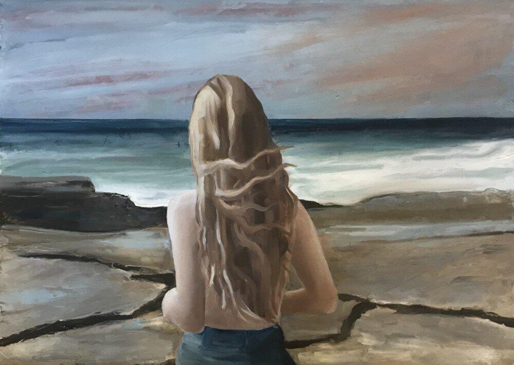 Young Woman on the Shore 2