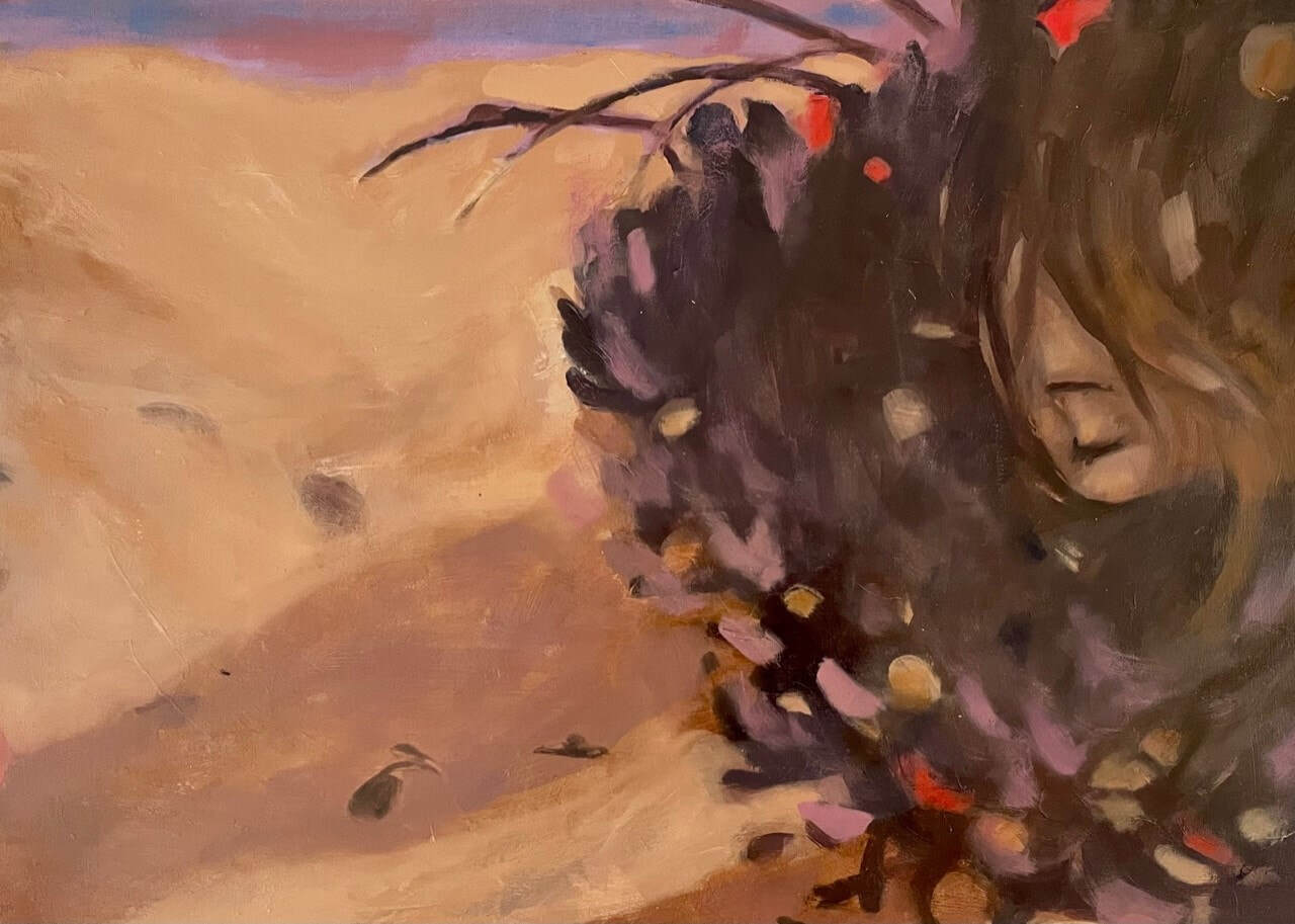 Patrice Wills_The Waiting Brink_2021_oil on polyester_42 x 30cm