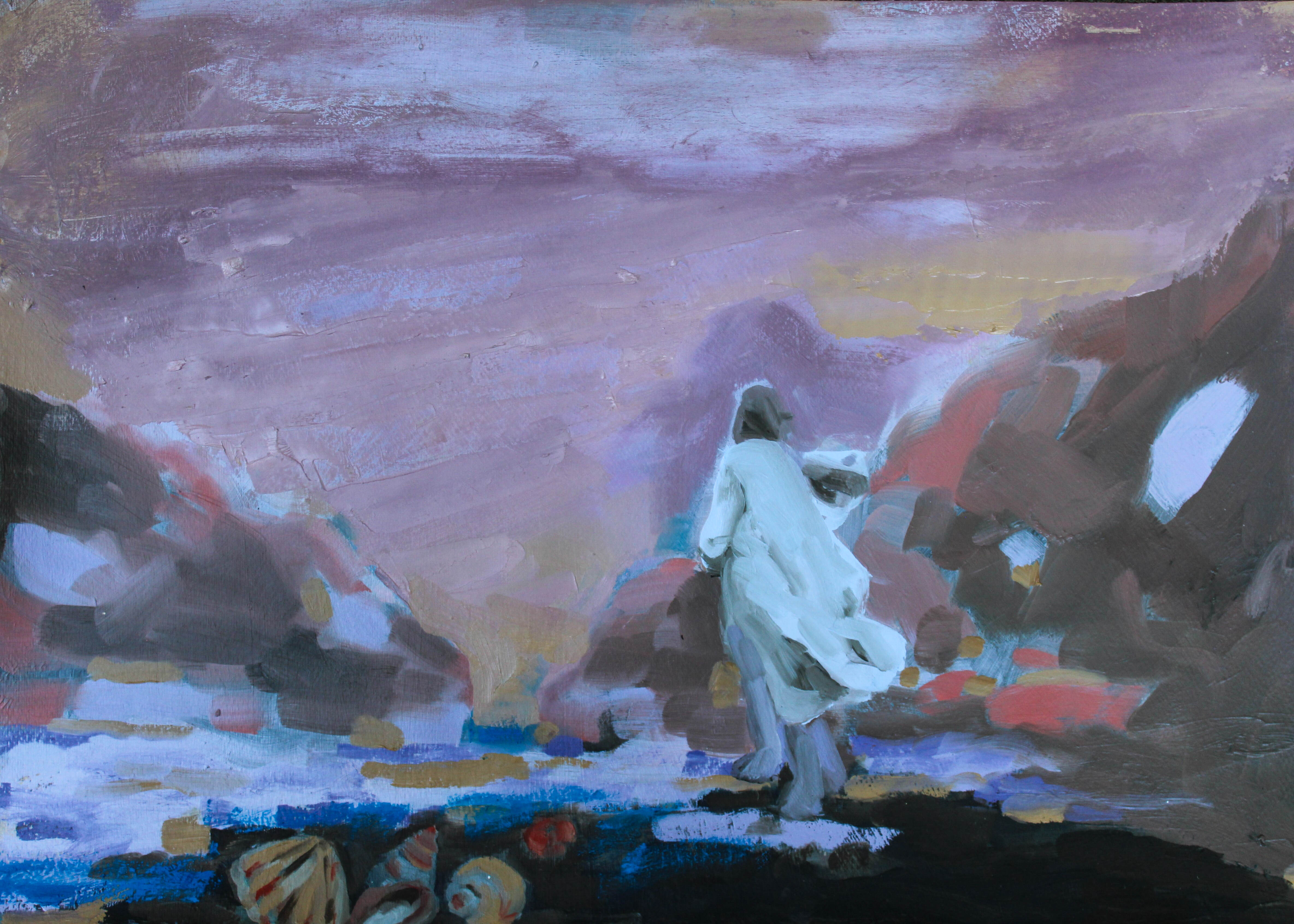 Patrice Wills_The Wanting Heart-oil on paper_50cm x 35cm